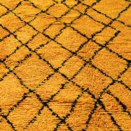 Handmade Orange Beni Ourain Rug, Authentic Moroccan Wool Carpet - thumbnail 3