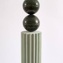 Concrete Pendant Light With Moss Epoxy Bubble - Handmade Neringa - thumbnail 2