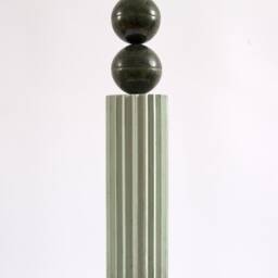Concrete Pendant Light With Moss Epoxy Bubble - Handmade Neringa - thumbnail 3