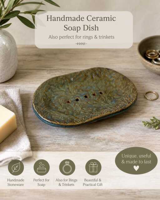 Handmade Ceramic Soap Dish - image 1