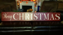 Merry Christmas Sign Rustic Horizontal Distressed Wood Extra Large Wall Hanging Porch Primitive Decoration