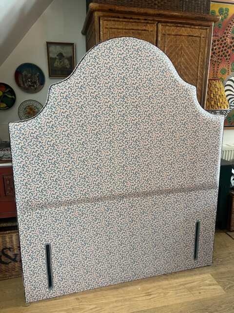 Handmade Upholstered Headboard Sanderson Fabric, Custom Bespoke Design - image 1