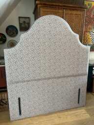 Handmade Upholstered Headboard Sanderson Fabric, Custom Bespoke Design