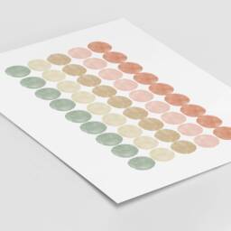 Wall Sticker Rainbow Watercolor Removable & Watercolor Boho Dots, Kids Room Decor, Place, Children Playroom A59 - thumbnail 3
