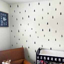 Woodland Trees Mix - Vinyl Wall Decals Irregular Hand Drawn Stickers Wilderness Forest Wild Boys & Girls Baby Nursery Kids Room - thumbnail 2