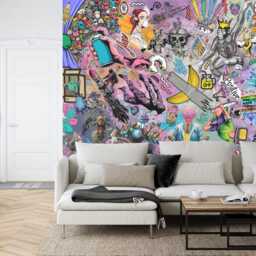 Street Art Graffiti Wallpaper Mural Modern Urban Style, Washable - thumbnail 3