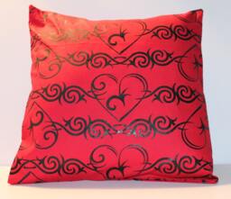 12x12 Valentine's Day Black Barbed Wire Heart Decorative Pillow - thumbnail 1