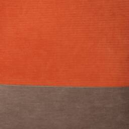 Color Block Corduroy Cushion Cover Burnt Orange & Grey Taupe, 20x20 Inch - thumbnail 3
