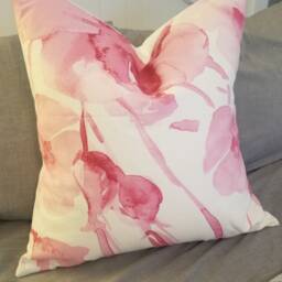 3 Color Choices.adagio Linen Blend.pillow Covers.slip Covers.sky Blue.pink Petal.aqua.florals.water Look.toss Pillows.spring Decor - thumbnail 2