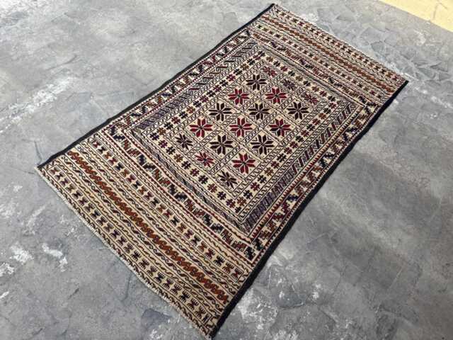 4x6'7 Authentic Afghan Kilim Rug - Handwoven Turkmen Wool Flatweave, Vibrant Nomad Geometric Boho Carpet, Perfect Gift Or Home Accent - image 1