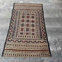 4x6'7 Authentic Afghan Kilim Rug - Handwoven Turkmen Wool Flatweave, Vibrant Nomad Geometric Boho Carpet, Perfect Gift Or Home Accent - thumbnail 2