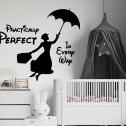Mary Poppins Quote Wall Decal Nursery Cartoon Art 17Mp - thumbnail 2