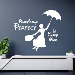 Mary Poppins Quote Wall Decal Nursery Cartoon Art 17Mp - thumbnail 3
