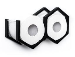 Wooden Honeycomb Toilet Paper Storage Holder, Wall Mounted Loo Rack, Black Hexagon Bathroom Shelf