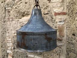 Rustic Industrial Pendant Light, Galvanized Metal Chain Lighting - thumbnail 1