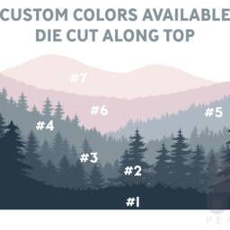Mountain Wall Decal/Nursery Decor Mural Forest Peel & Stick Mountains - thumbnail 2