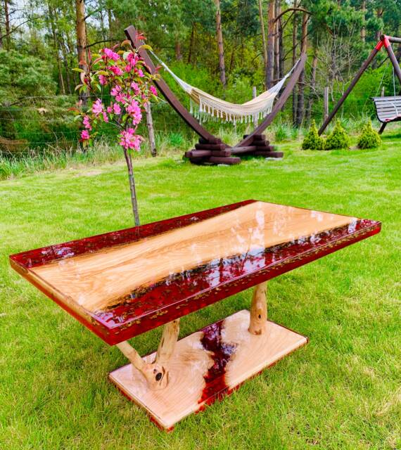 Custom Made Epoxy Wood Resin Table Ep - image 1