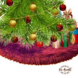 Shaggy Faux Fur Christmas Tree Skirt - Plush Holiday Decor