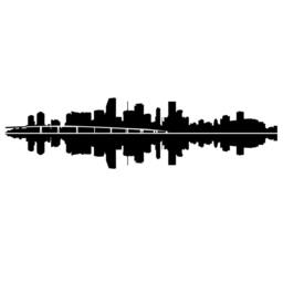 Miami City Skyline Silhouette - Wall Decal Custom Vinyl Art Stickers - thumbnail 2