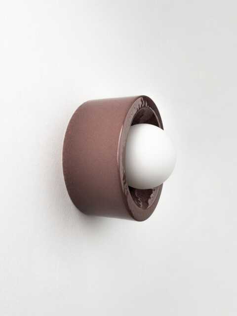 Modern Minimalist Ceramic Wall Lamp, Flush Mount Sconce, Round Lamp Holder, Surface Lighting Fixture, Housewarming Gifts - image 1
