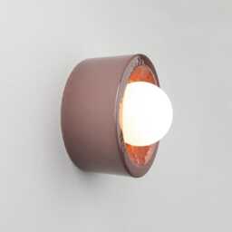 Modern Minimalist Ceramic Wall Lamp, Flush Mount Sconce, Round Lamp Holder, Surface Lighting Fixture, Housewarming Gifts - thumbnail 2