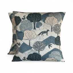 "2 X Clarke & Kielder Midnight Blue Cushion Covers 16""-24" - thumbnail 2