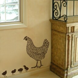 Dominique Chicken Stencil - Large - 2 Overlay Chicken Wall Design Easy Decor With Stencils Kitchen Decor - thumbnail 3