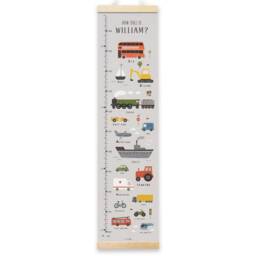 Personalised Transport Height/Growth Chart - Children's Wall Art - thumbnail 2