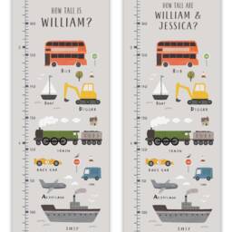 Personalised Transport Height/Growth Chart - Children's Wall Art - thumbnail 3