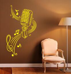 Music Wall Decal Vinyl Stickers Notes Home Interior Art Design Murals Bedroom Decor - 8M01C - thumbnail 1