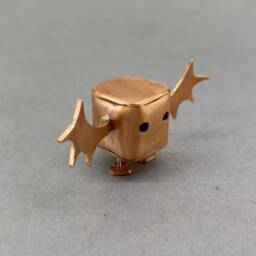 Handmade Copper Character Felicity Flappit Recycled Sculpture - thumbnail 2