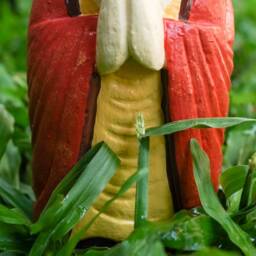 Collorful Jizo Statue 9 Inch/22 cm, Stone Statue, Figurine, Buddha, Buddha Jizo, Zen - thumbnail 3
