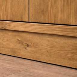 Solid Wood Tv Stand Media Unit With Cupboard Storage - Rustic Industrial Handmade Cabinet - thumbnail 4
