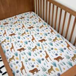 Bedding - Safari Leopard & Tigers, Duvet Cover Set, Fitted Sheets, Pillow Case, Modern Colourful Watercolour Kids Bedding - thumbnail 2