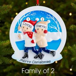Personalised Christmas Tree Decoration Ornament - Ice Skating Family - thumbnail 2