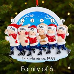 Personalised Christmas Tree Decoration Ornament - Ice Skating Family - thumbnail 4