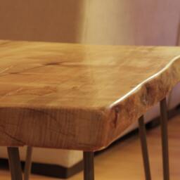 Live Edge Maple Wood Side Table - thumbnail 4