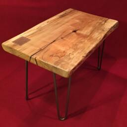 Live Edge Maple Wood Side Table - thumbnail 2