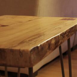 Live Edge Maple Wood Side Table - thumbnail 3