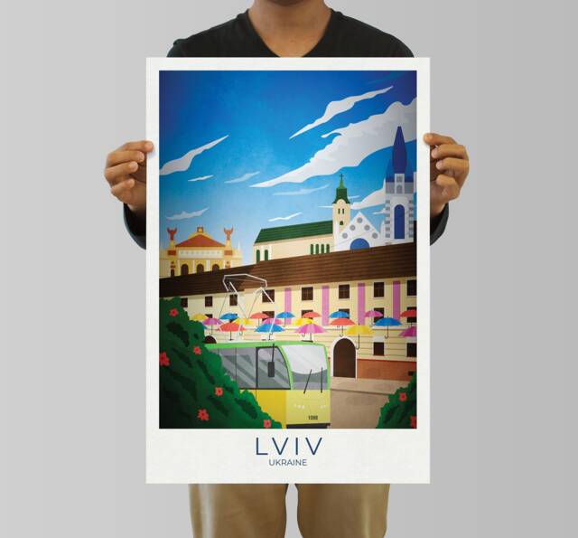 Lviv, Ukraine Travel Poster - Ukranian Wall Art - image 1