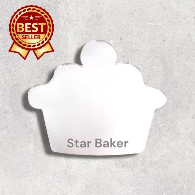 Cupcake Acrylic Mirror Wall Art Personalized Engraving Available - image 1
