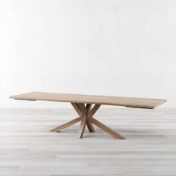 Diamond Extendable Natural Oak Dining Table - thumbnail 2