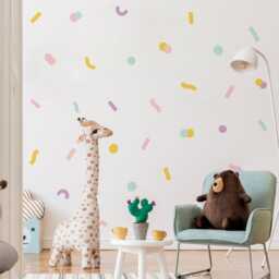 Colorful Confetti Wall Decals, Plastic-Free Wall Stickers - thumbnail 2