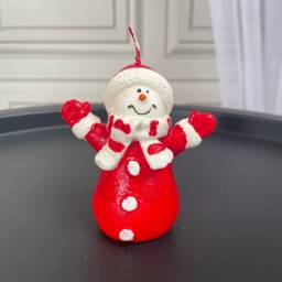 Mini Santa & Snowman Festive Character Candles. Hand Painted 10cm Christmas Candle Decorations. Cute Candles in A Choice Of 2 Designs - thumbnail 3
