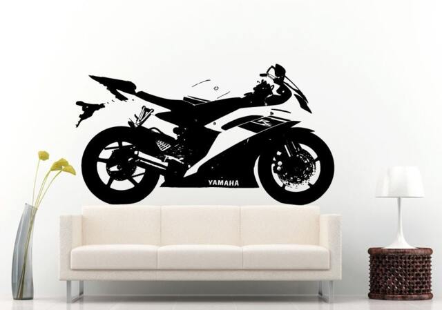 Sport Racing Moto Bike Motorcycle Crotch Rocket Wall Decal Vinyl Sticker Mural Room Decor L1327 - image 1