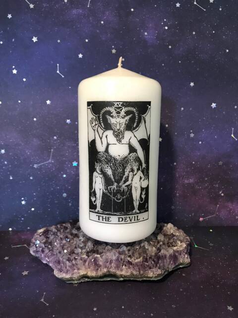 The Devil - Capricorn Tarot Pillar Candle - image 1