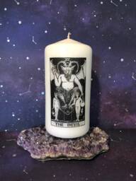 The Devil - Capricorn Tarot Pillar Candle - thumbnail 1
