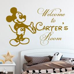 Name Wall Decals - Custom Mickey Mouse Kids Vinyl Sticker Boys Room Decor Decal Nursery Sm84 - thumbnail 3