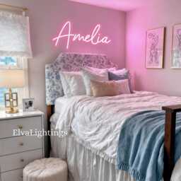 Custom Name Neon Sign For Kids, Nursery Room Decor, Birthday Gift Kid, Bedroom Sign, Dorm Wall Graduation Gifts - thumbnail 1