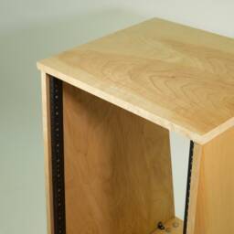 16U Slanted Wood Studio Rack - Floor Standing Birch Plywood Recording Made in Usa - thumbnail 3